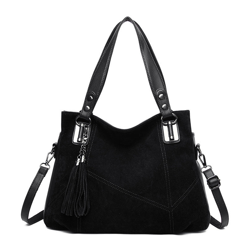 Luxury retro Vintage suede Tassel Handbag
