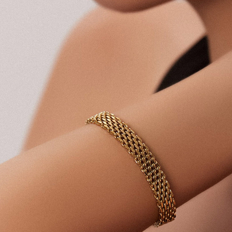 Elegant mesh chain bracelet