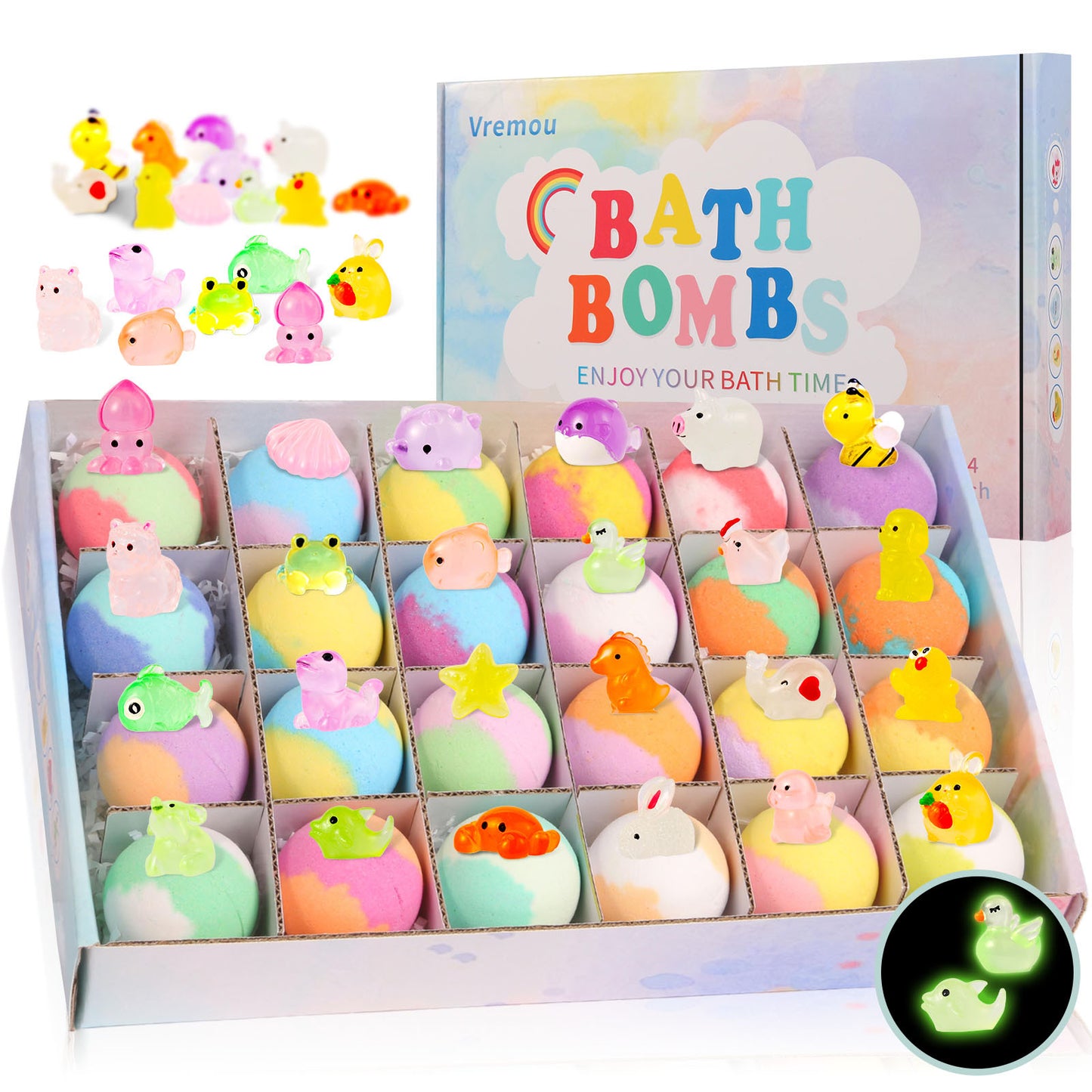 Glow-in-the Magical glow in the dark bath bombs