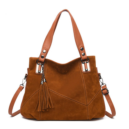 Luxury retro Vintage suede Tassel Handbag