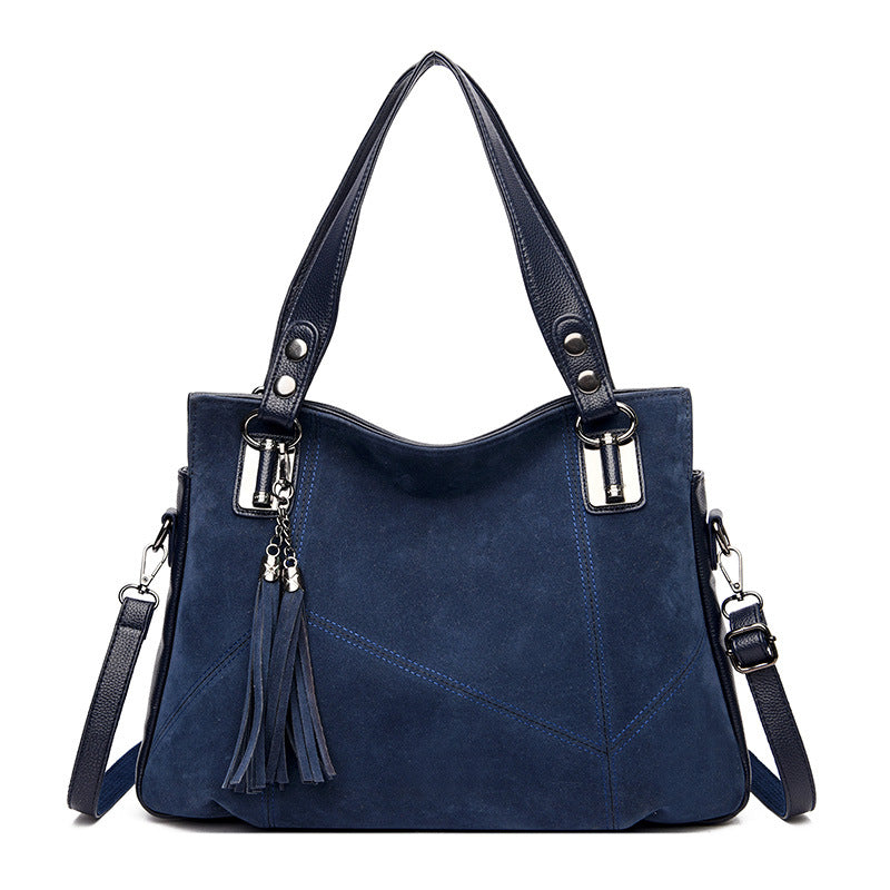 Luxury retro Vintage suede Tassel Handbag